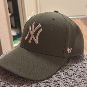 Yankees Army Green Baseball Cap